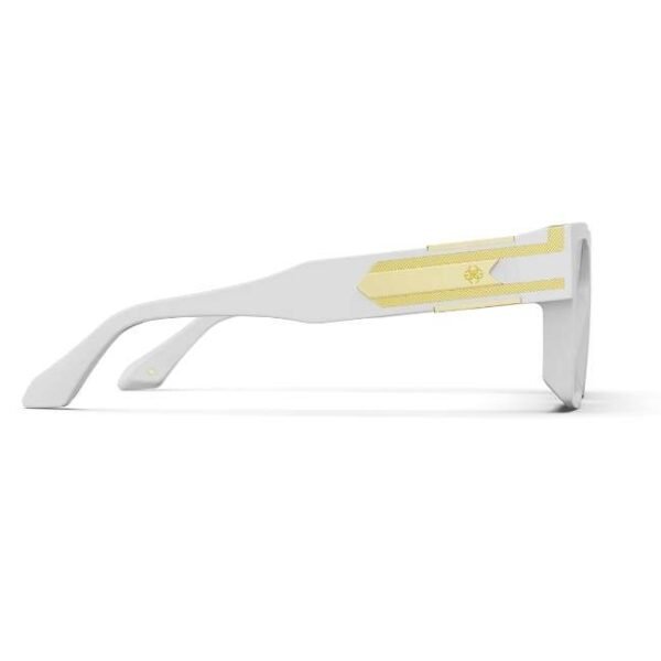 Golden Concept UV Protective Zero Power CR39 Unisex Sunglasses - Baller White-AC-SG-WH-G-BALLER