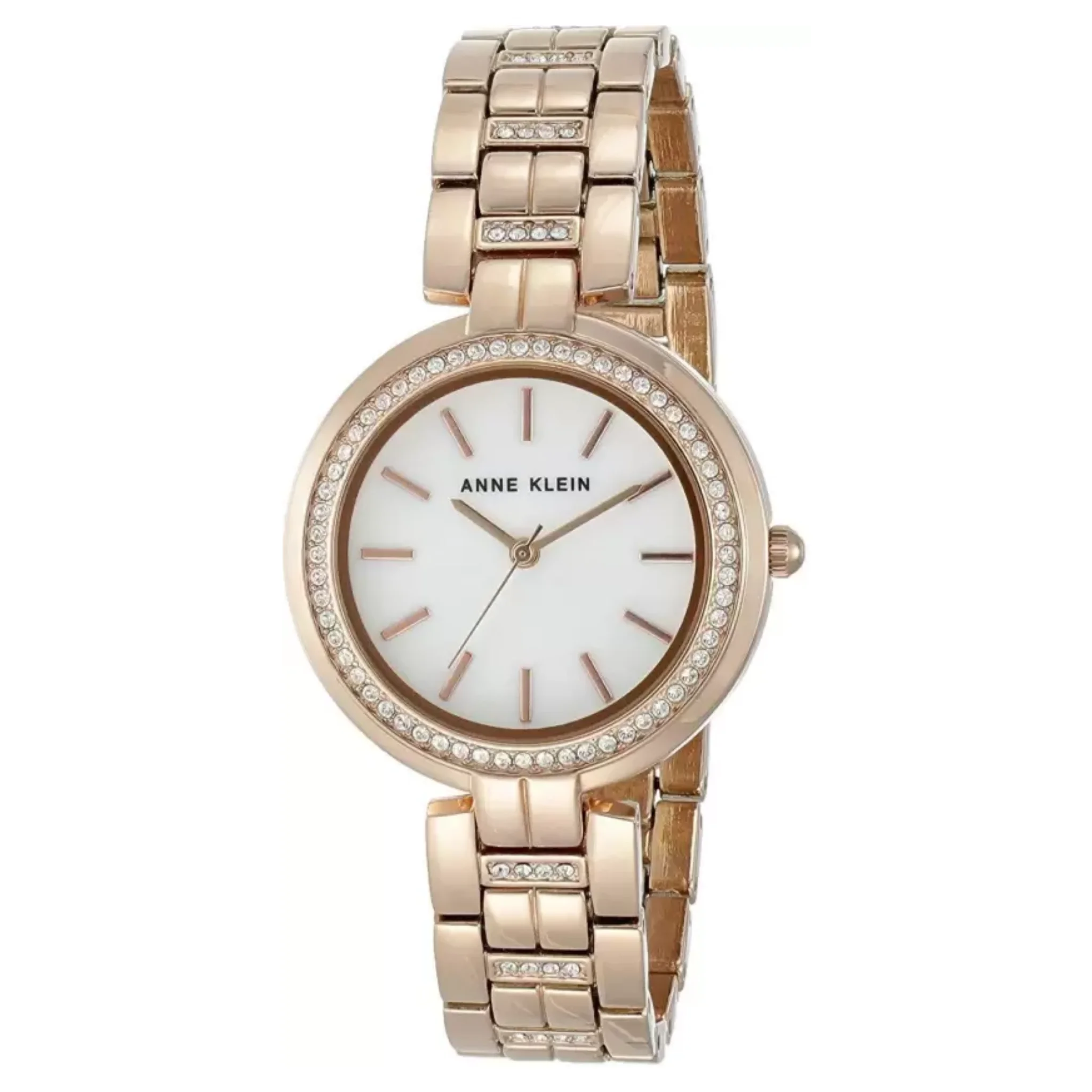 Anne Klein White Dial Watch - AK 2968MPGB