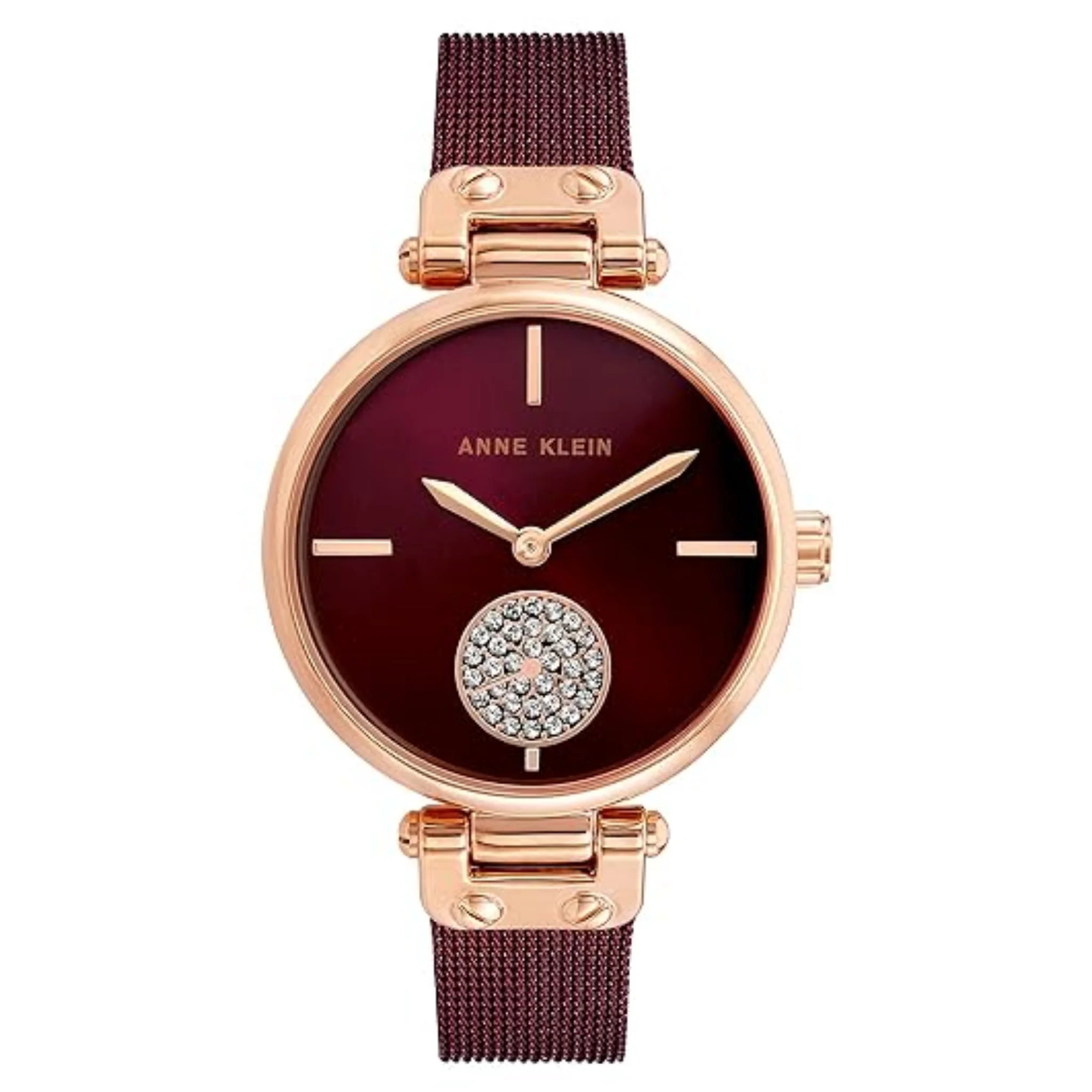 Anne Klein Burgundy Dial Watch - AK 3000RGBY