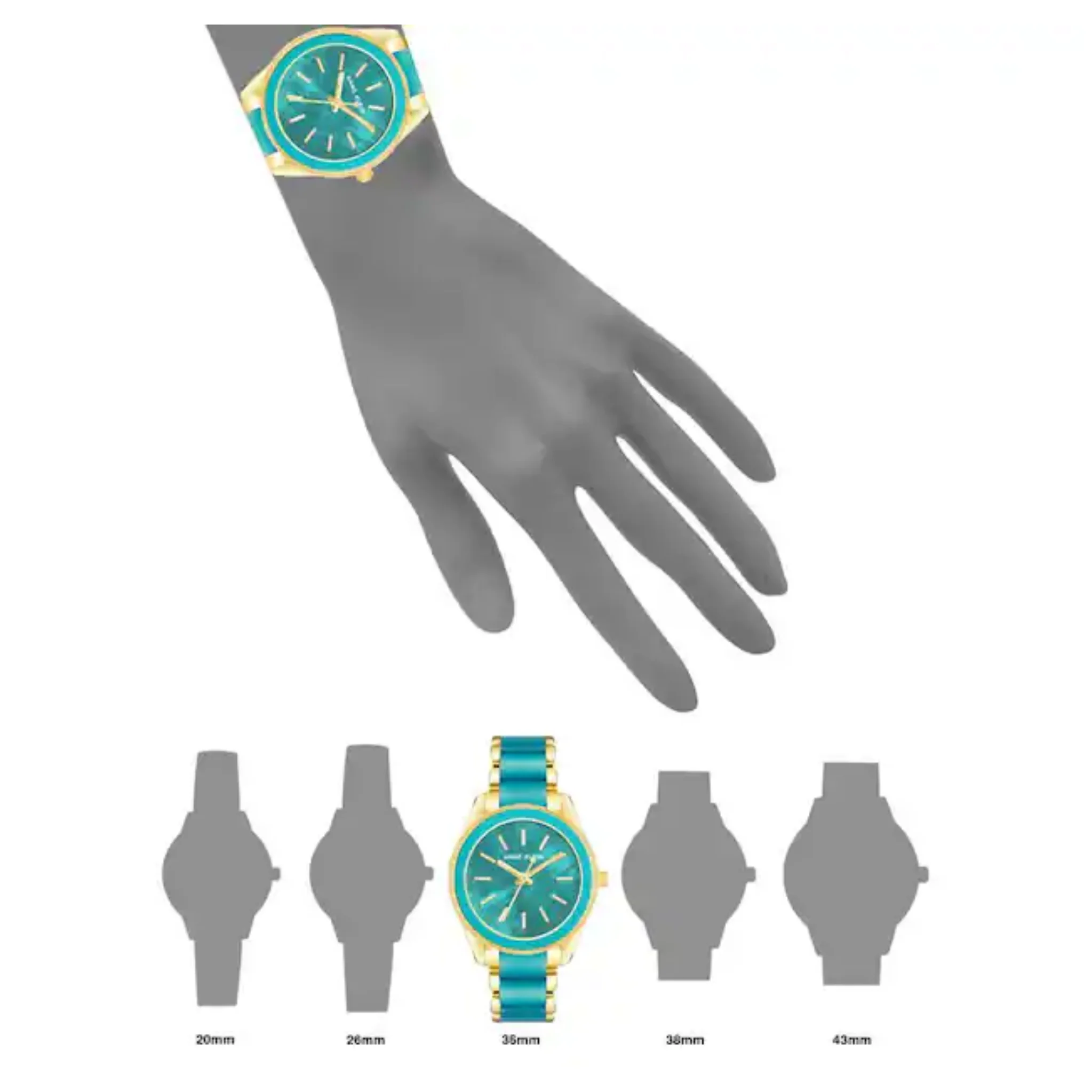 Anne Klein Teal Dial Watch - AK 3214TEGB