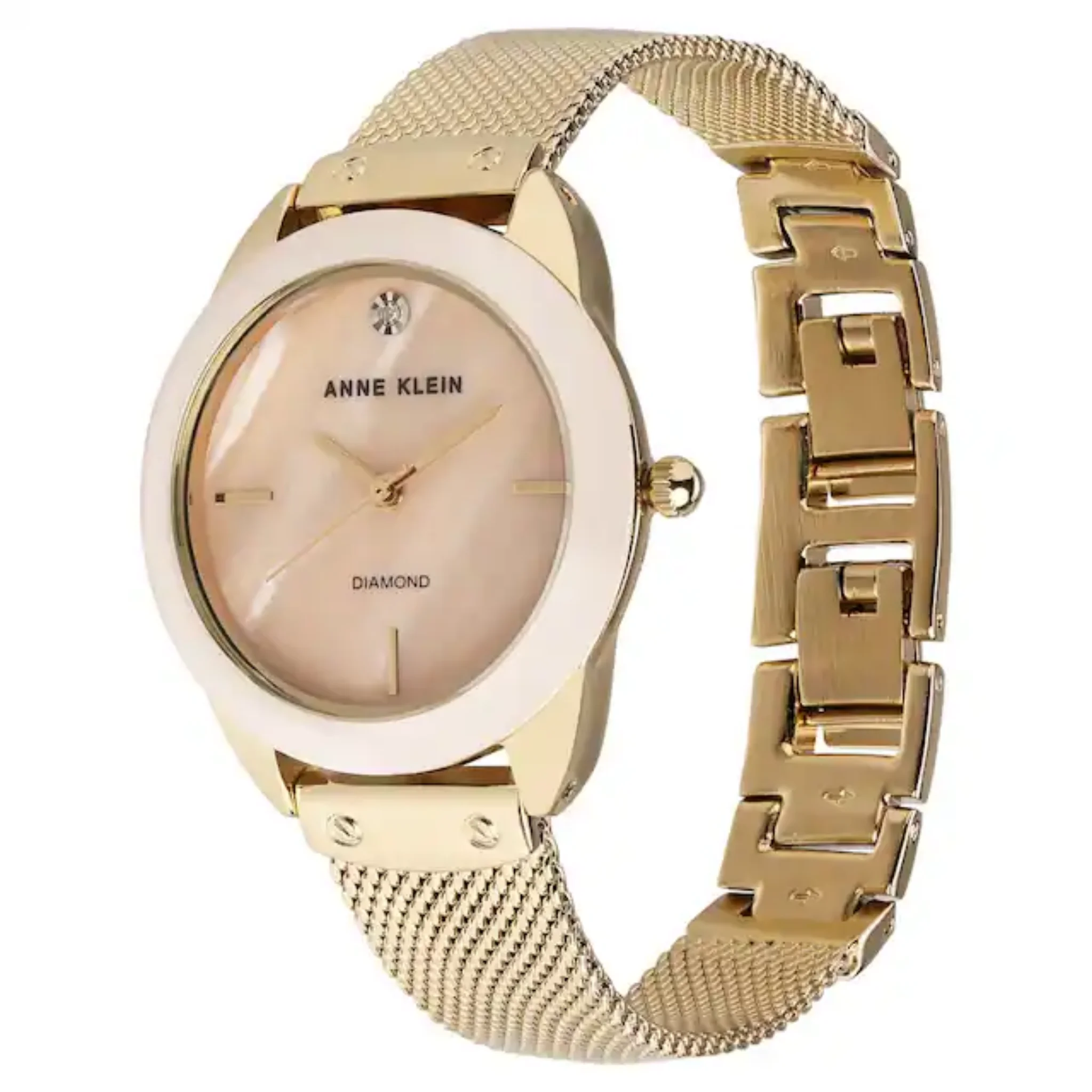 Anne Klein Pink Dial Watch - AK 3258LPGB