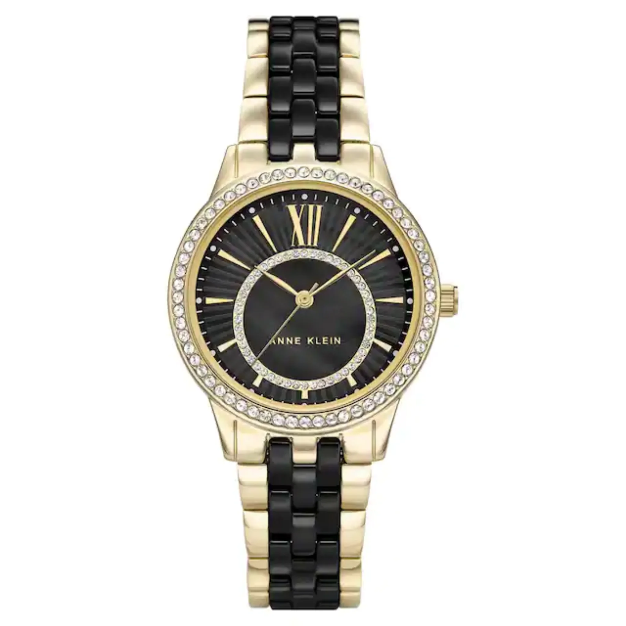 Anne Klein Black Dial Watch - AK 3672BKGB