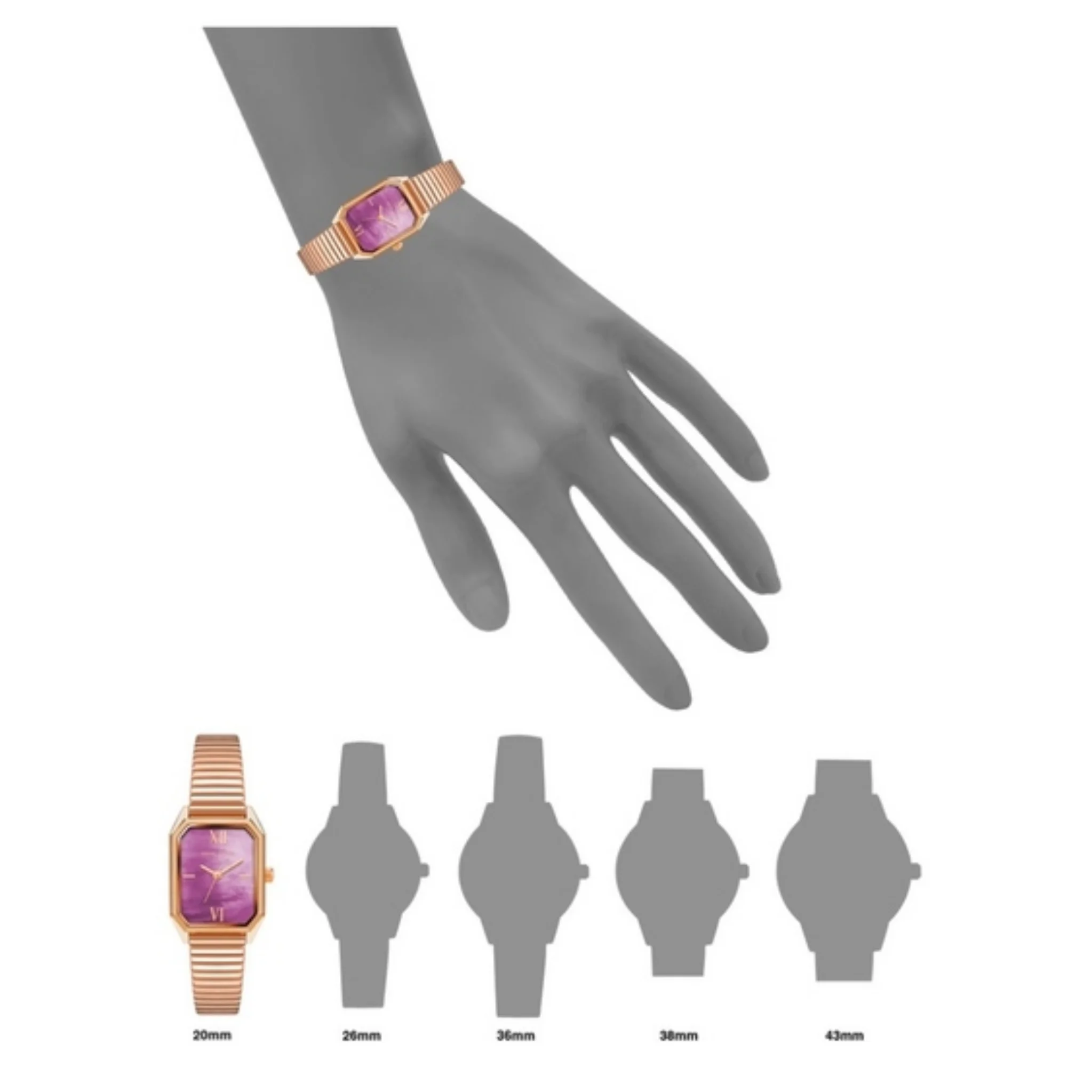 Anne Klein Purple Dial Watch - AK 3980PMRG