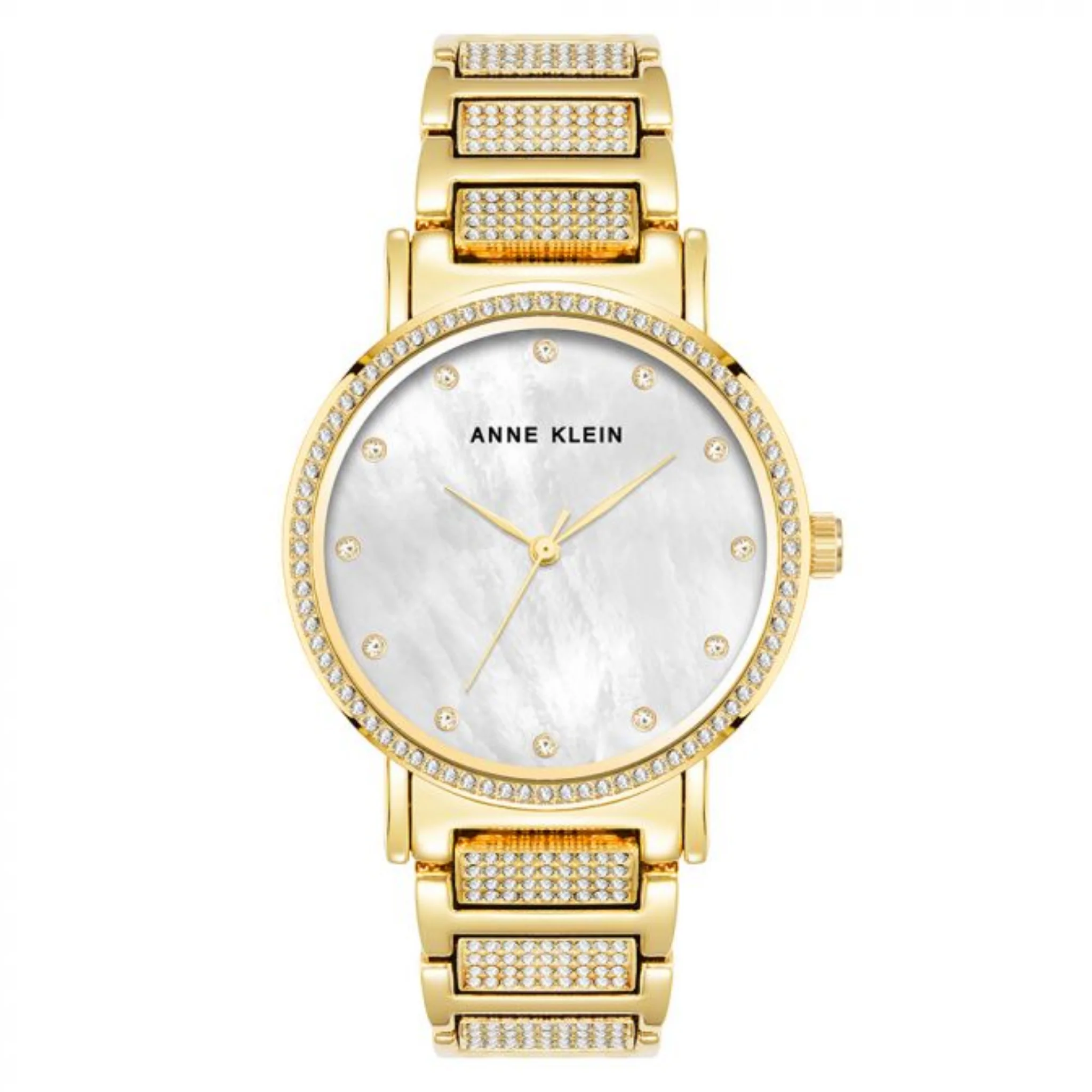 Anne Klein White Dial Watch - AK 4004MPGB