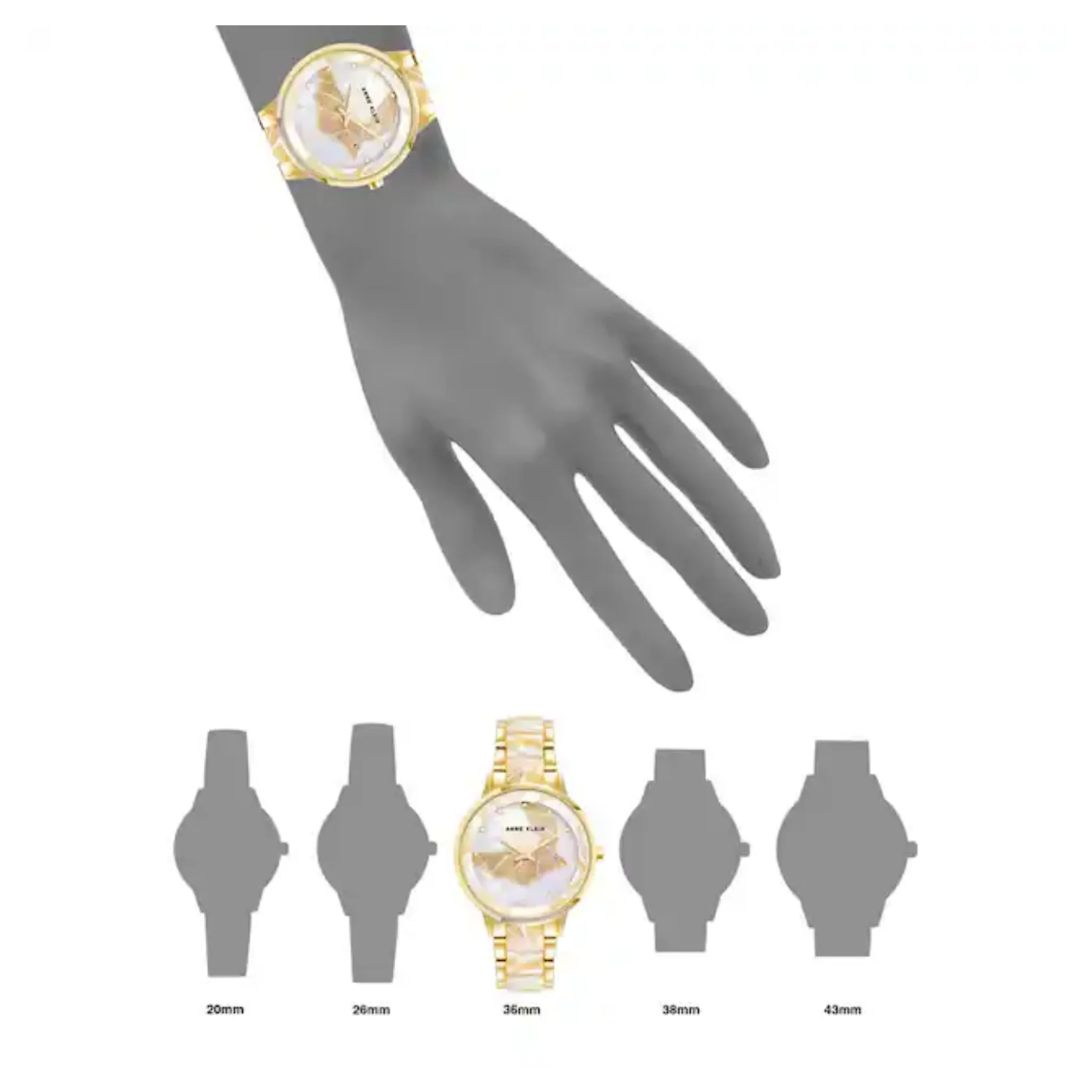Anne Klein Ivory Dial Watch - AK 4006IVGB