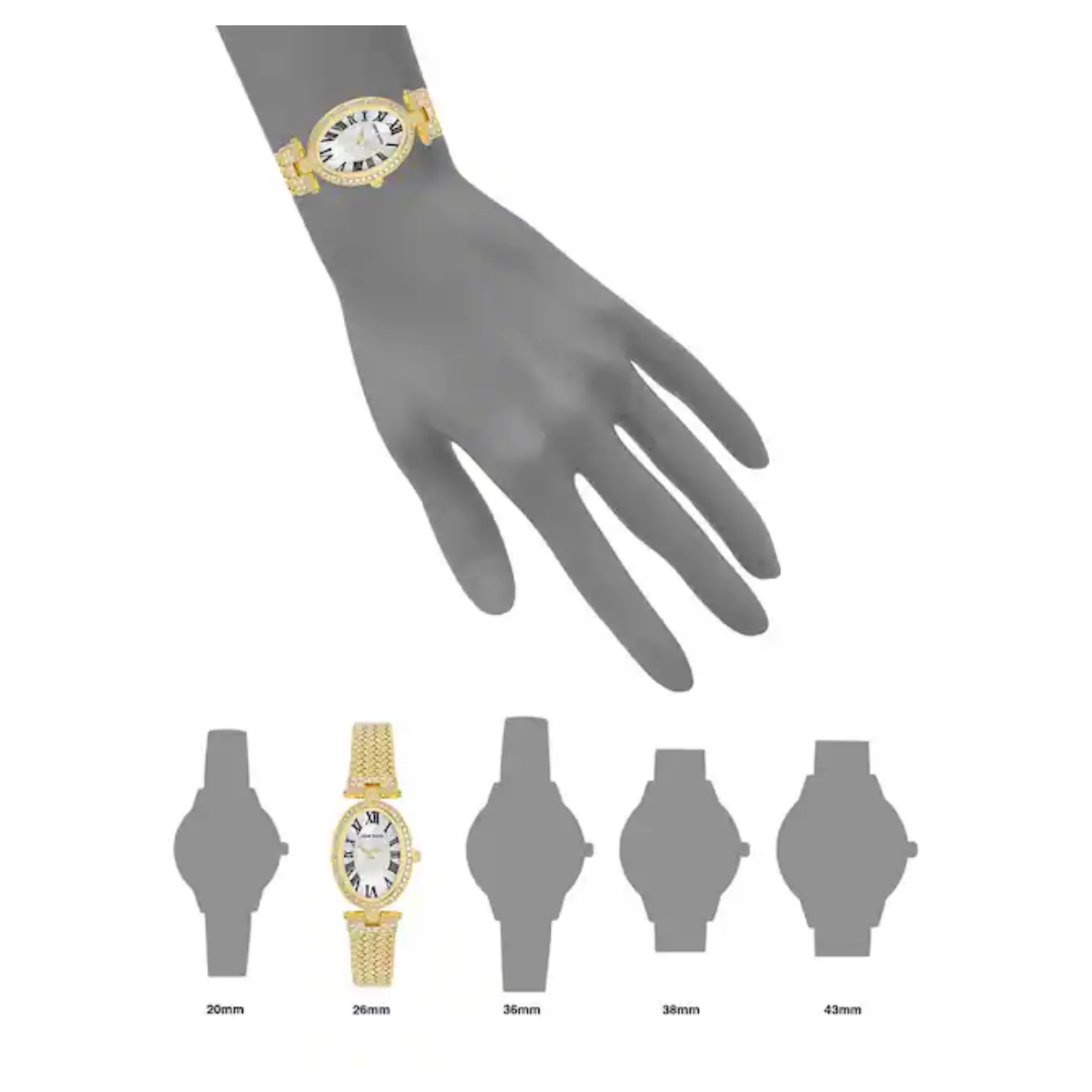 Anne Klein White Dial Watch - AK 4022MPGB