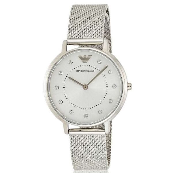 Emporio Armani Round Silver Women Watch Ar11128