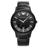 Emporio Armani Round Black Men Watch Ar11184