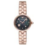 Emporio Armani Round Black Women Watch Ar11197