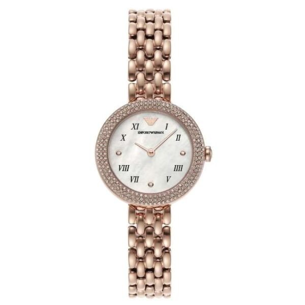 Emporio Armani Round White Women Watch Ar11355
