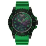 Emporio Armani Round Black Mother Of Pearl Men Watch Ar11440