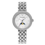 Emporio Armani Round Mother Of Pearl, White Women Watch Ar11461