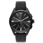 Emporio Armani Round Black Men Watch Ar11483
