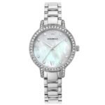 Emporio Armani Round White Mother Of Pearl Women Watch Ar11484