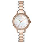 Emporio Armani Round White Mother Of Pearl Women Watch Ar11499