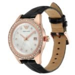 Emporio Armani Round Mother Of Pearl, White Women Watch Ar11505