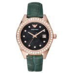 Emporio Armani Round Black Women Watch Ar11506