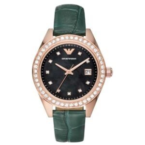 Emporio Armani Round Black Women Watch Ar11506
