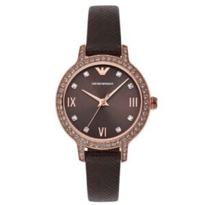 Emporio Armani Round Brown Women Watch Ar11555