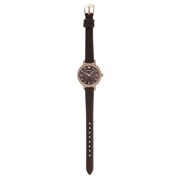 Emporio Armani Round Brown Women Watch Ar11555
