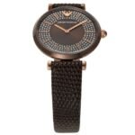Emporio Armani Round Brown Women Watch Ar11565