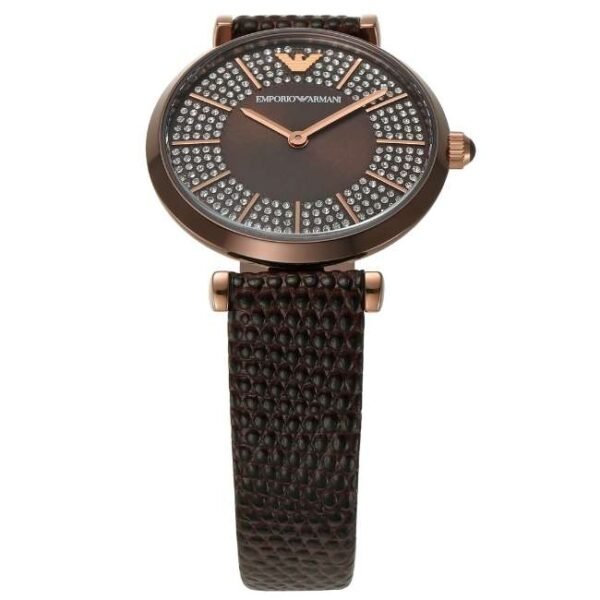 Emporio Armani Round Brown Women Watch Ar11565