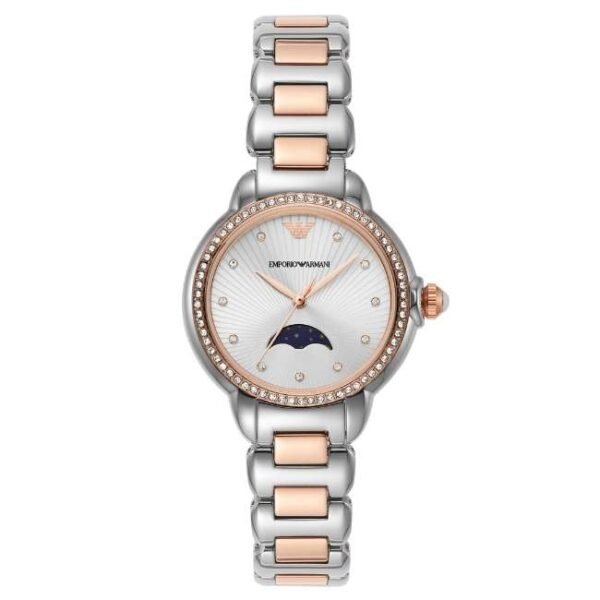 Emporio Armani Round Silver Women Watch Ar11567