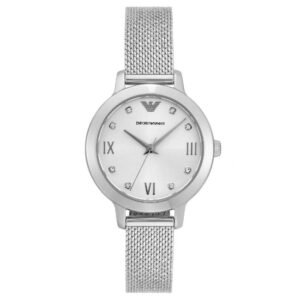 Emporio Armani Round Silver Women Watch Ar11584