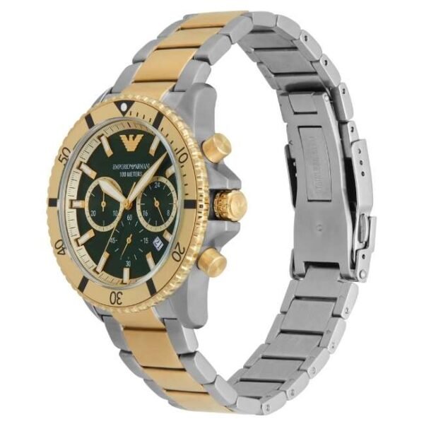 Emporio Armani Round Gold, Green Men Watch Ar11586