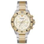 Emporio Armani Round Cream Men Watch Ar11606