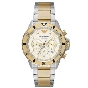 Emporio Armani Round Cream Men Watch Ar11606