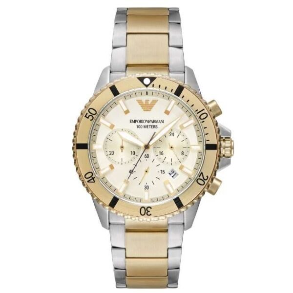 Emporio Armani Round Cream Men Watch Ar11606
