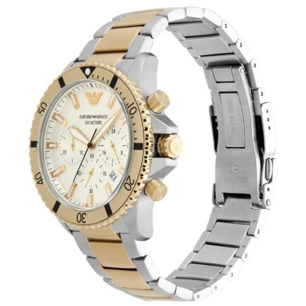 Emporio Armani Round Cream Men Watch Ar11606