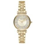Emporio Armani Round Cream Women Watch Ar11608