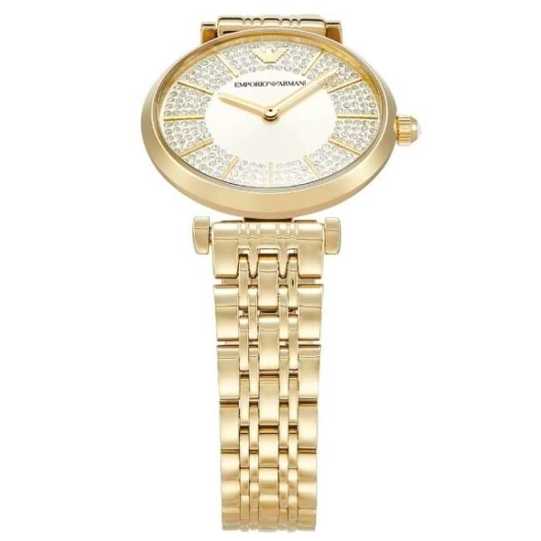 Emporio Armani Round Cream Women Watch Ar11608