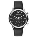 Emporio Armani Round Black Men Watch Ar1828