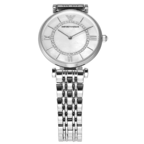 Emporio Armani Round Mother Of Pearl Women Watch Ar1908
