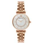 Emporio Armani Round Mother Of Pearl Women Watch Ar1909