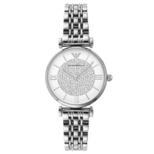 Emporio Armani Round White Women Watch Ar1925