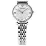 Emporio Armani Round White Women Watch Ar1925