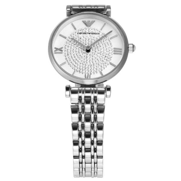 Emporio Armani Round White Women Watch Ar1925