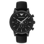 Emporio Armani Round Black Men Watch Ar1970