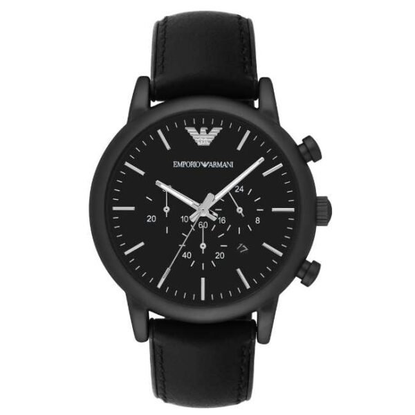 Emporio Armani Round Black Men Watch Ar1970
