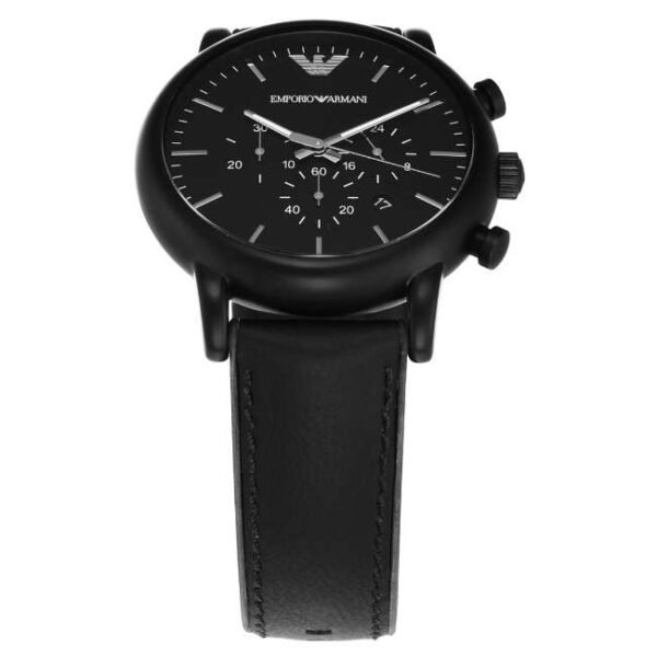 Emporio Armani Round Black Men Watch Ar1970