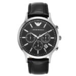Emporio Armani Round Black Men Watch Ar2447