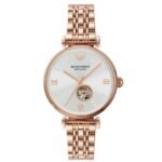 Emporio Armani Round Silver Women Watch Ar60023