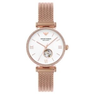 Emporio Armani Round White Women Watch Ar60063