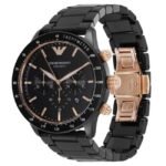 Emporio Armani Round Black Men Watch Ar70002