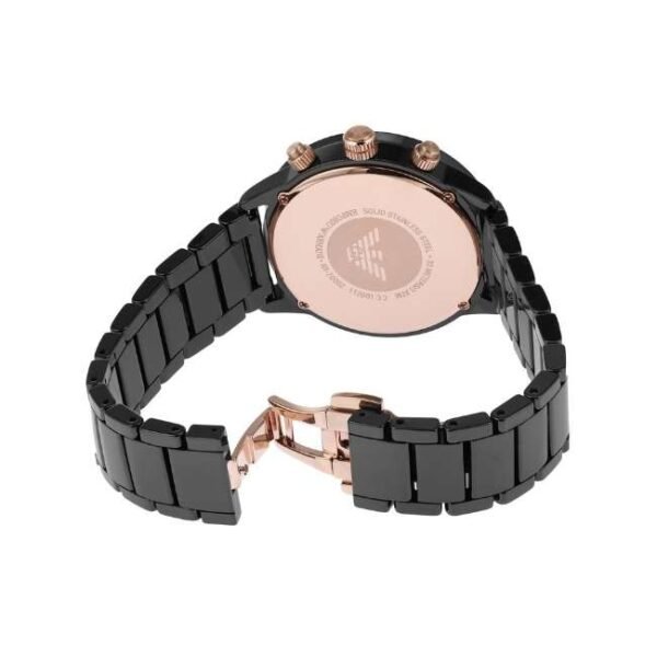 Emporio Armani Round Black Men Watch Ar70002