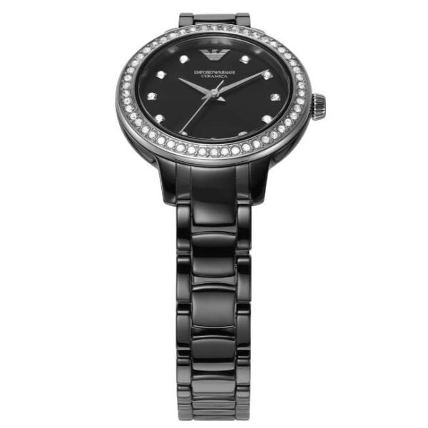 Emporio Armani Round Black Women Watch Ar70008